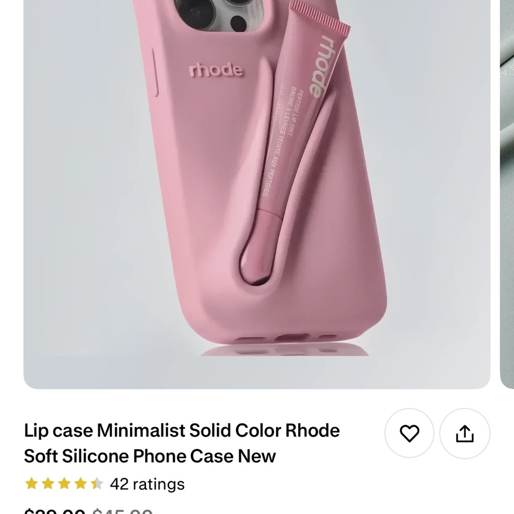 RHODE Soft Pink Silicone Phone Case